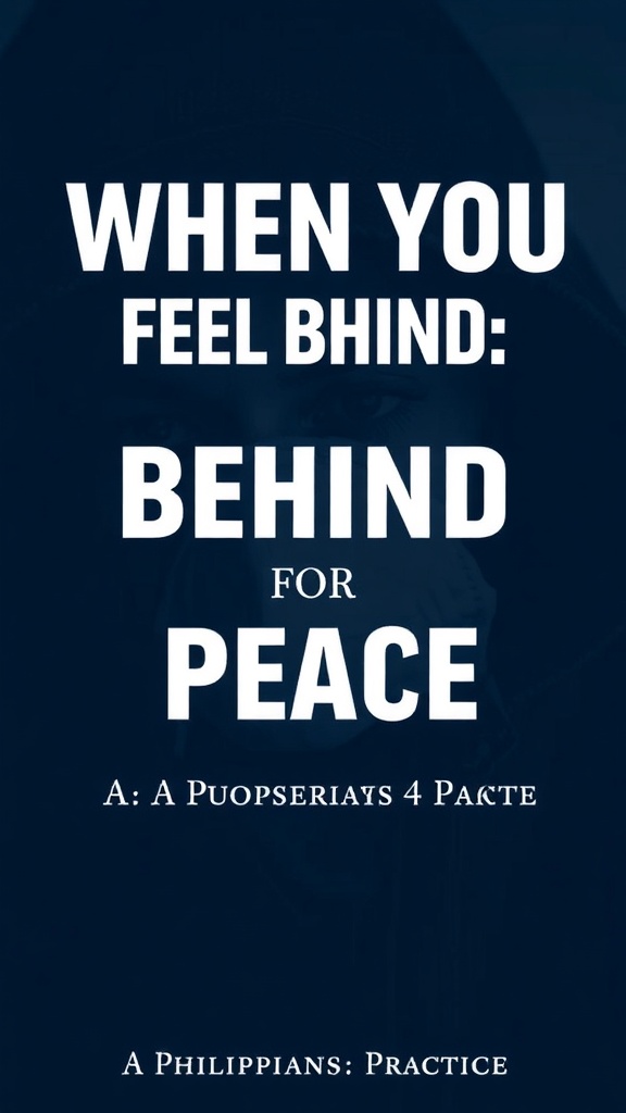 When You Feel Behind: Trading Anxiety for Peace (A Philippians 4 Practice)