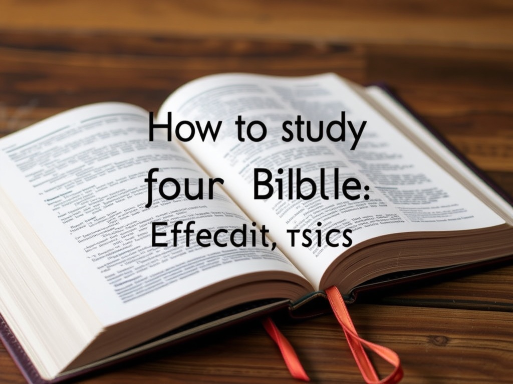 How to Study the Bible Effectively for Deeper Understanding